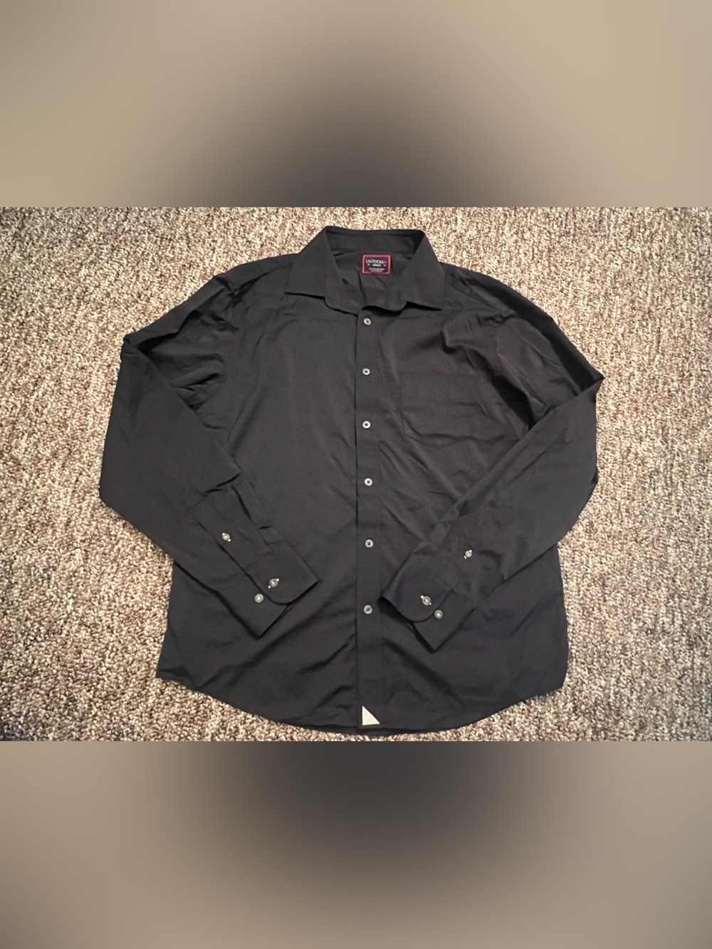 UNTUCKit Men’s Gironde Black Long Sleeve Button Up Business Casual Shirt Size M